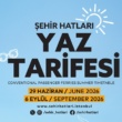 Şehir Hatları’nın Yaz Tarifesi